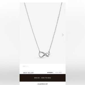 BRAND NEW PANDORA NECKLACE- SILVER DIAMOND! NEVER WORN! With original Box